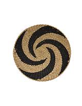 Πιατέλα ψάθινη τοίχου μαύρο σχ. Φ40Χ4