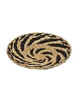 Πιατέλα ψάθινη τοίχου rush μαύρη Φ25