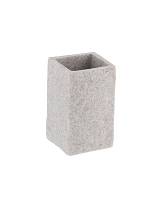 Ποτήρι μπάνιου polyresin stone γκρι