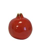 Ρόδι κεραμ.χειροποιήτο κόκκινο/χρυσό 12Χ12