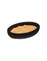 Σαπουνοθήκη κεραμ.NATUREO ανθρακί