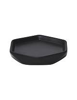 Σαπουνοθήκη κεραμ.πολυγ.μαύρη