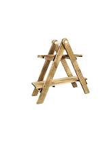 Σκάλα με 2ράφια ξύλινη 68Χ9Χ25