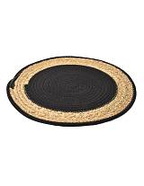 Σουπλά ψάθινο με βαμβ.μαύρο σχ. Φ40