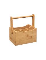 Θήκη μαχαιροπήρουνων με χέρι bamboo 22.5X14X24