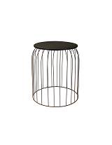 Τραπέζι βοηθ.μεταλ.μπρονζέ με μαύρο καπάκι 35Χ37