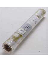 Ύφασμα οργαντ.5ΜΧ40εκ.λευκό/πράσ.λουλ.