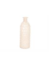 Βάζο γυαλ.εκρού 7Χ20