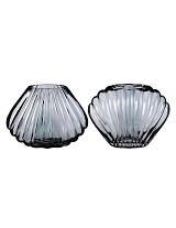 Βάζο γυαλ.κοχύλι 2σχ. 24,5Χ10,5Χ18,5