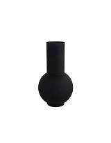 Βάζο γυαλ.μπουλ σωλήνας   μαύρο χρ. 20Χ36