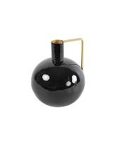 Βάζο/κανάτα μεταλ.μαύρο/χρυσό 17,5Χ21