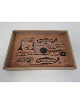 Δίσκος ξυλ.καφέ letters 42Χ29Χ5