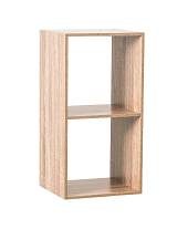 Ράφι τοίχου MDF διπλό κύβος φυσικό 34,5Χ32Χ67,5