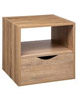 Ραφιέρα με συρτάρι τοίχου MDF φυσικό 31Χ15Χ31