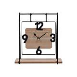 ΕΠΙΤΡΑΠΕΖΙΟ ΡΟΛΟΙ Fylliana "Swing" NATURE ΞΥΛΟ-ΜΕΤΑΛΛΟ 23.5x8x25.5εκ