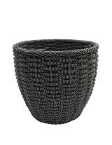 Καλάθι κασπώ βαμβ.2χρωμο μαύρο 33Χ31