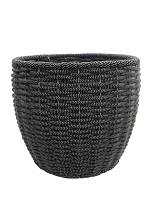 Καλάθι κασπώ βαμβ.2χρωμο μαύρο 43Χ36