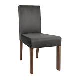 ΚΑΡΕΚΛΑ ΤΡΑΠΕΖΑΡΙΑΣ Fylliana Τ-11 ΓΚΡΙ ΥΦΑΣΜΑ ΜΕ GREY OAK ΠΟΔΙΑ 45x45x90εκ