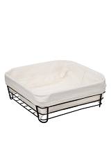 Ψωμιέρα μεταλ.με υφασμα 25,5Χ25,5Χ10,5