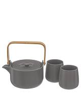 Τσαγιέρα 500ml με 2 γκρι κούπες