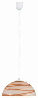 Φωτιστικό μονόφωτο γυαλί καφέ/μελί Ε27 Φ30