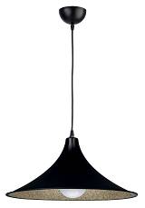 Φωτιστικό μονόφωτο Plexiglass  μαύρο/χρυσό Ε27 Φ42