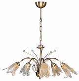 Φωτιστικό Πολύφωτο 5φ Μέταλλο μπρονζέ/Γυαλί Ε14