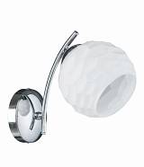 Απλίκα Μέταλλο χρώμιο Ε27 με γυαλί