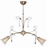 Φωτιστικό Πολύφωτο 2φ Μέταλλο μπρονζέ/Γυαλί Ε14