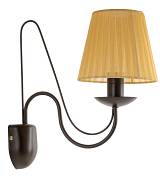 Απλίκα  Μέταλλο καφέ Ε14 με αμπαζούρ