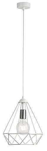 Φωτιστικό μονόφωτο μέταλλο λευκό Ε27 Φ28