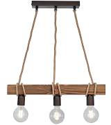 Φωτιστικό Πολύφωτο 3φ Ξύλο/Σχοινί Ε27