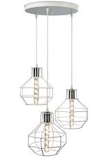 Φωτιστικό Πολύφωτο 3φ Μέταλλο λευκό Ε27