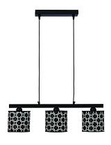 Φωτιστικό Πολύφωτο 3φ Μέταλλο/Αμπαζούρ μαύρο Ε27