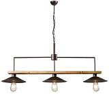 Φωτιστικό Πολύφωτο 3φ Ξύλο/Μέταλλο σκουριά Ε27