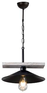 Φωτιστικό μονόφωτο ξύλο/μέταλλο μαύρο Ε27 Φ31