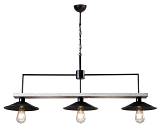 Φωτιστικό Πολύφωτο 3φ Ξύλο/Μέταλλο μαύρο Ε27