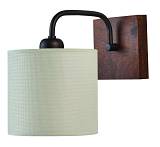 Απλίκα ξύλο/Αμπαζούρ μπεζ Ε27 Φ15