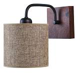 Απλίκα ξύλο/Αμπαζούρ μόκα Ε27 Φ15