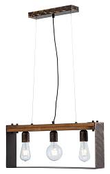 Φωτιστικό Πολύφωτο 3φ Ξύλο/Μέταλλο σκουριά/Πατίνα χρυσή Ε27