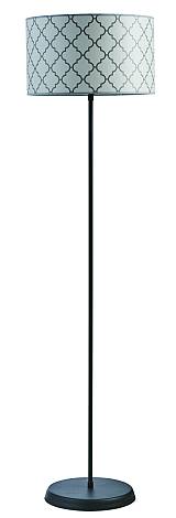 Φωτιστικό δαπέδου μέταλλο/αμπαζούρ λευκό/γκρί Ε27