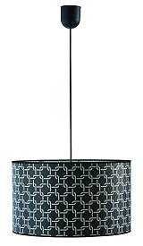 Φωτιστικό μονόφωτο αμπαζούρ μαύρο/λευκό Ε27 Φ40