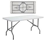 BLOW Τραπέζι Συνεδρίου - Catering Πτυσσόμενο, Μέταλλο Βαφή Γκρι, HDPE Άσπρο Ε-00011445 ΕΟ171