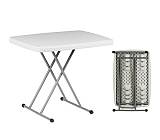 BLOW Τραπέζι Catering Πτυσσόμενο, Ρυθμιζόμενο Ύψος, Μέταλλο Βαφή Γκρι, HDPE Άσπρο Ε-00013436 ΕΟ177