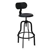 BRUNO Σκαμπό BAR με Πλάτη, Μέταλλο Βαφή Μαύρο, Ύψος Ρυθμιζόμενο, Περιστρεφόμενο Ε-00019378 Ε5138,1