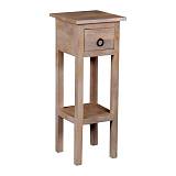 CLASSIC Stand - Τραπεζάκι Βοηθητικό Η.65cm, 1 Συρτάρι, Ξύλο Ακακία Φυσικό Ε-00023528 ΕΑ730,1