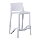 GIANO Σκαμπό BAR με Πλάτη, PP-UV Άσπρο, Στοιβαζόμενο, Ύψος Καθίσματος 75cm Ε-00023811 Ε390,1