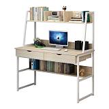 ΓΡΑΦΕΙΟ 2 Συρτάρια 2 Ράφια Μέταλλο Βαφή Άσπρο, MDF - Melamine Απόχρωση Maple Ε-00021926 ΕΟ404,2