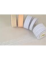 Κορδέλα old-time λευκό-εκρού 4εκΧ18.2μ