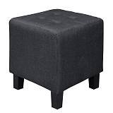 MEDEA Σκαμπό Βοηθητικό, Ύφασμα Μαύρο Ε-00013825 Ε7042,1